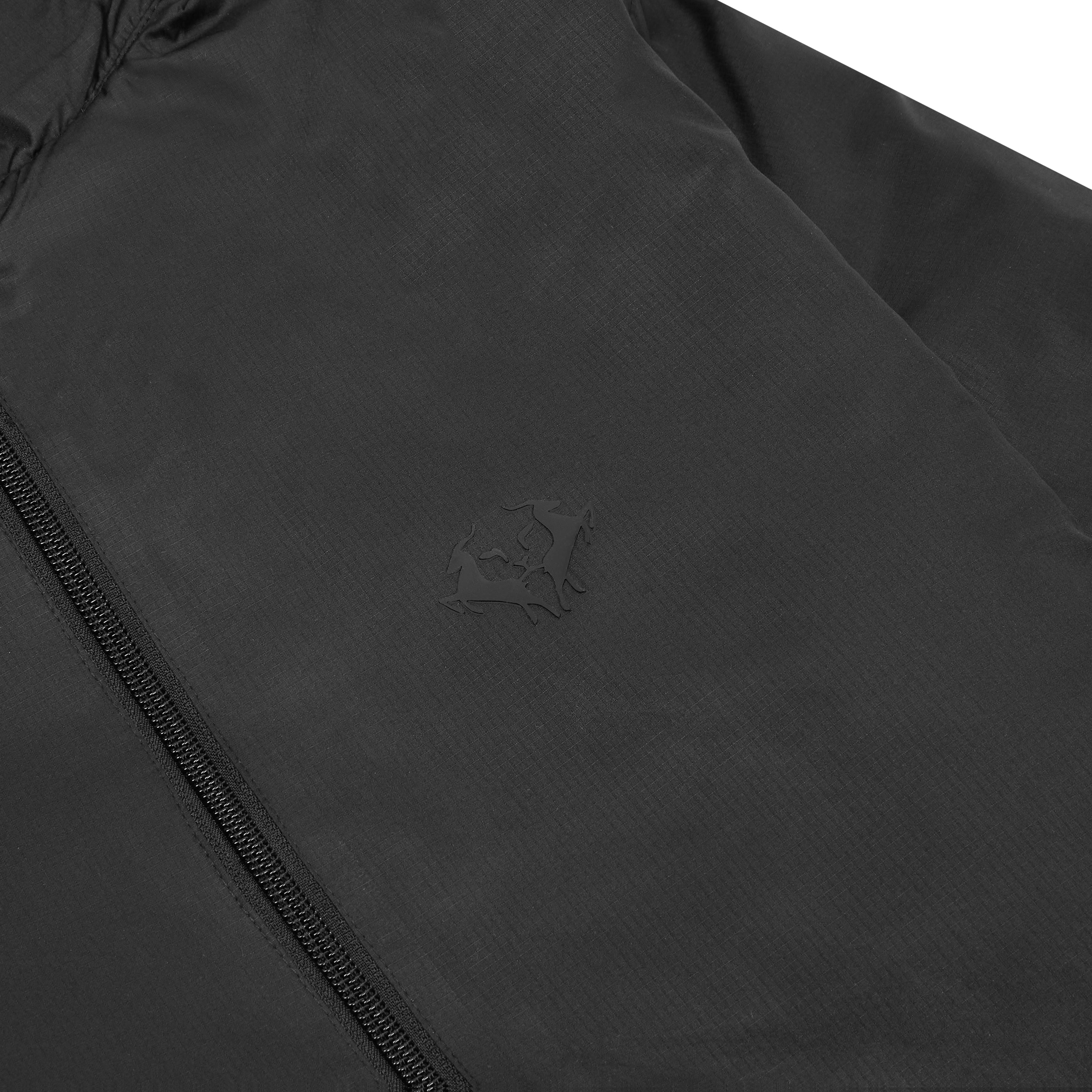 Mens 100% Recycled Lightweight Hooded Jacket Black - Trybe